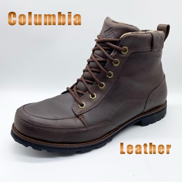 Columbia Other - Columbia-Dark Brown Leather Waterproof Boots Mens 12